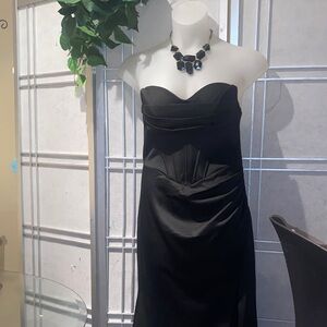Elegant Black Formal Strapless Dress